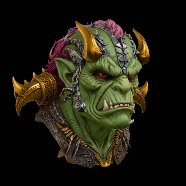 3D model for Emerald Orc Warlord