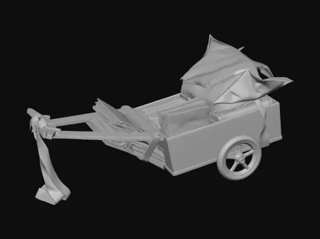 3D model for Newspaper wagon
