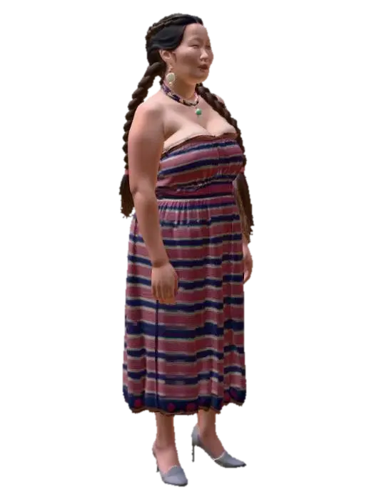 Tibetan woman 10 - Indigenous Grace 3D model, vytvořený pomocí AI