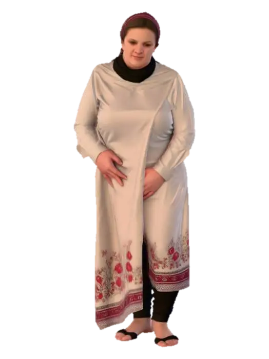 Bulgarian woman 9 - Braid 3D model, AI generated