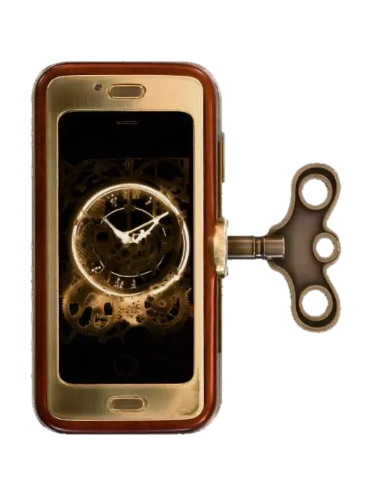 Wind-up Smartphone - It 3D model, vytvořený pomocí AI
