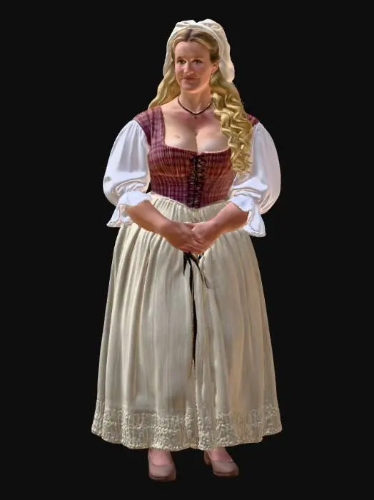 3D model for Medieval woman 13 BV - Village Maiden