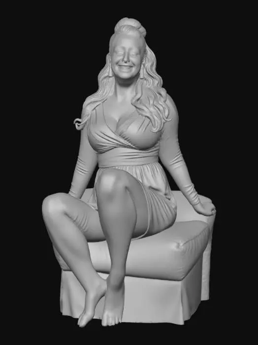 3D model for Black haired woman 7 BV - Midnight Glamour
