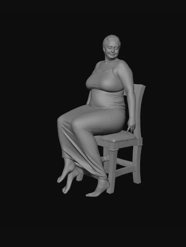 3D model for Seated in White