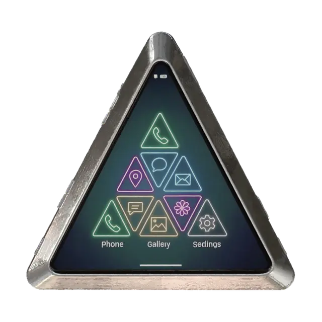 Triangular Smartphone - It 3D model, vytvořený pomocí AI