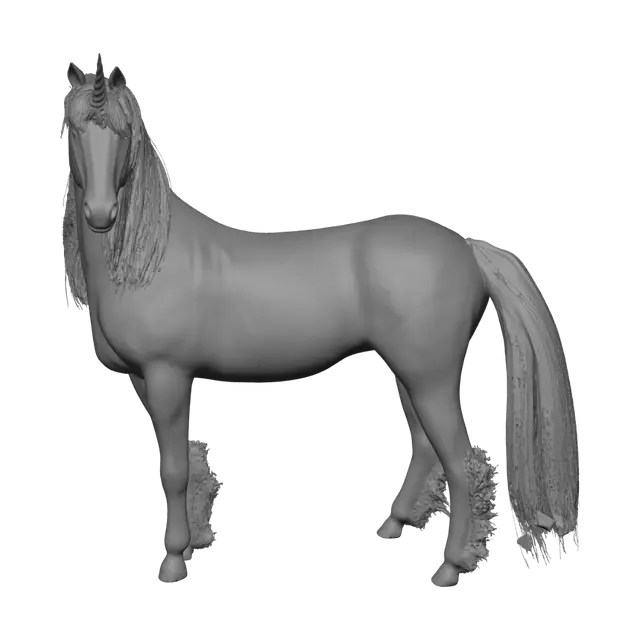 3D model for White Unicorn by a Quiet Stream