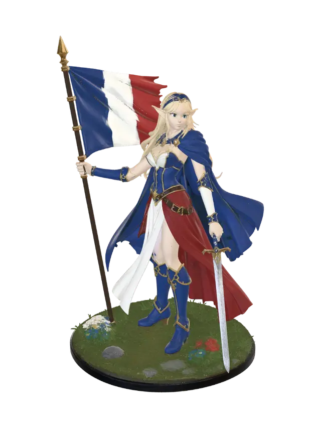 3D model for Elven Flagbearer of France