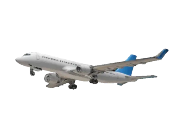passenger airplane 3D model, vytvořený pomocí AI