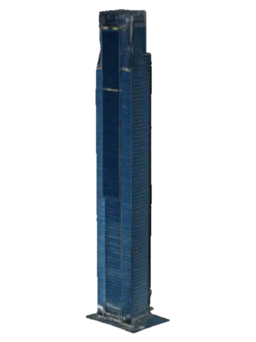 skyscraper 3D model, vytvořený pomocí AI