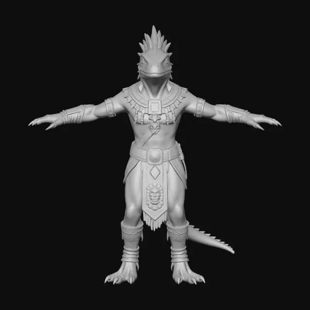 3D model for Aztec Dragon Warrior