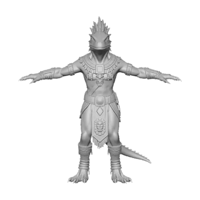 3D model for Aztec Dragon Warrior