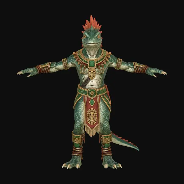 3D model for Aztec Dragon Warrior