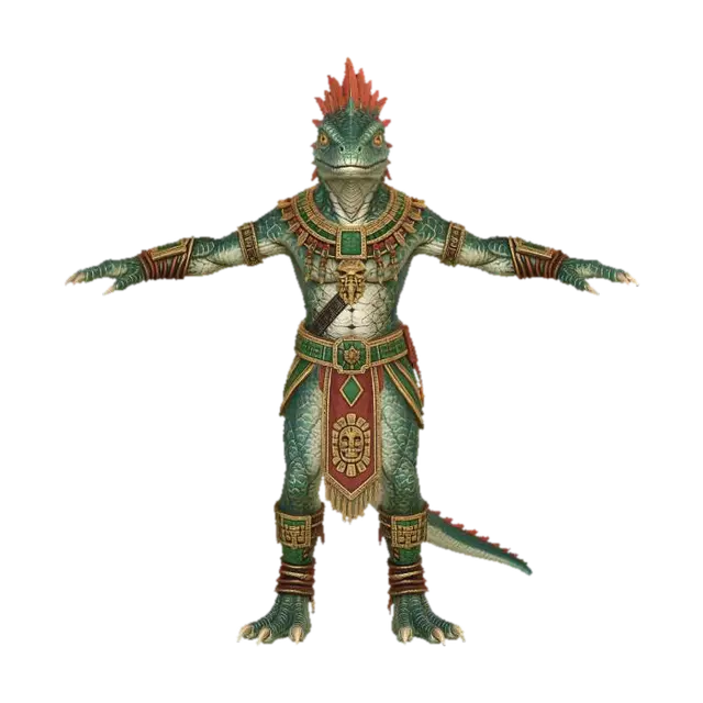3D model for Aztec Dragon Warrior