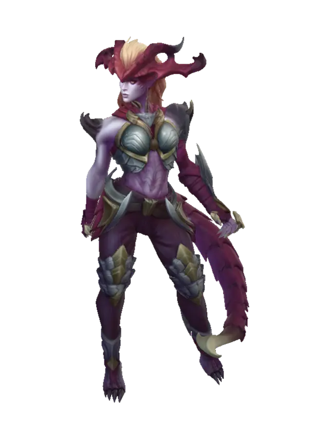 Crimson Dragon Knight - Leagueoflegends 3D model, vytvořený pomocí AI