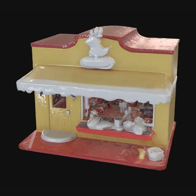 3D model for generate a yellow fried chicken store