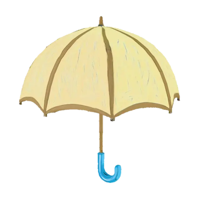 cute cryon stylised umberella - Umbrella 3D model, vytvořený pomocí AI