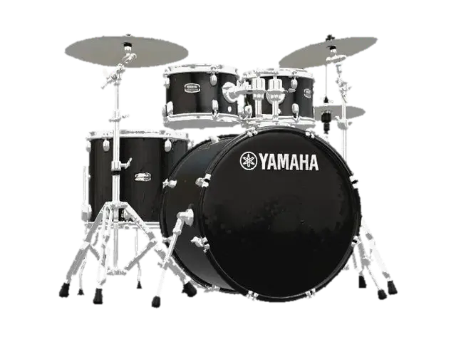 Yamaha Black Drum Kit 3D model, vytvořený pomocí AI