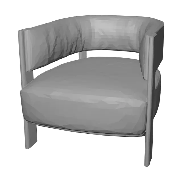 3D model for Olive Barrel Chair