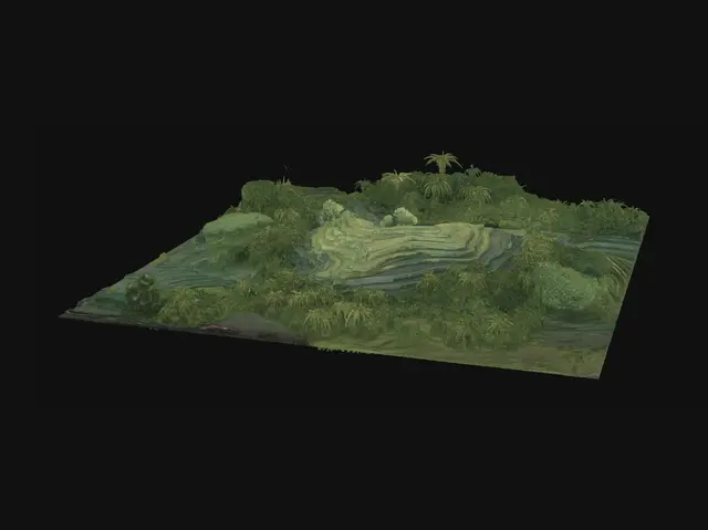 3D model for Emerald Spiral Rice Terraces