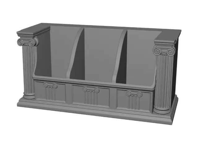3D model for Triple-Partition Classical Stone Console
