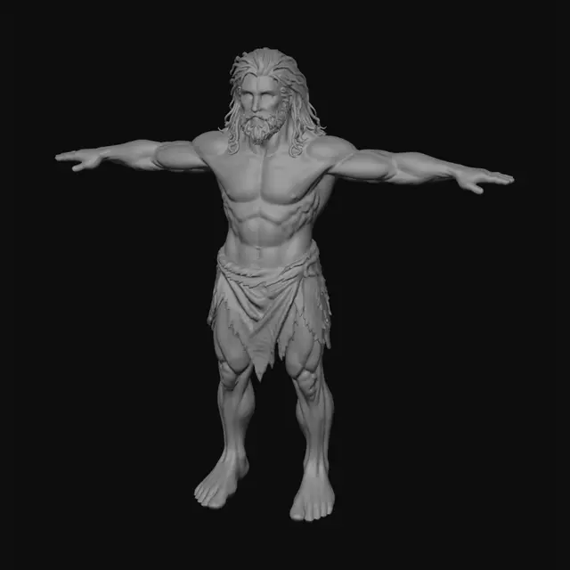 3D model for Caveman Warrior