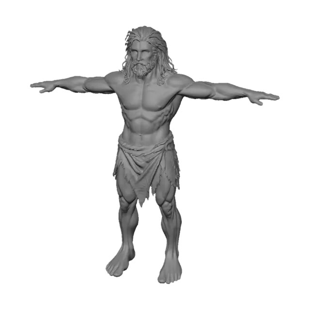 3D model for Caveman Warrior