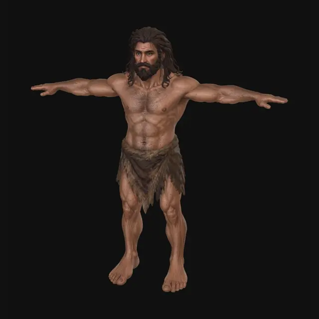3D model for Caveman Warrior