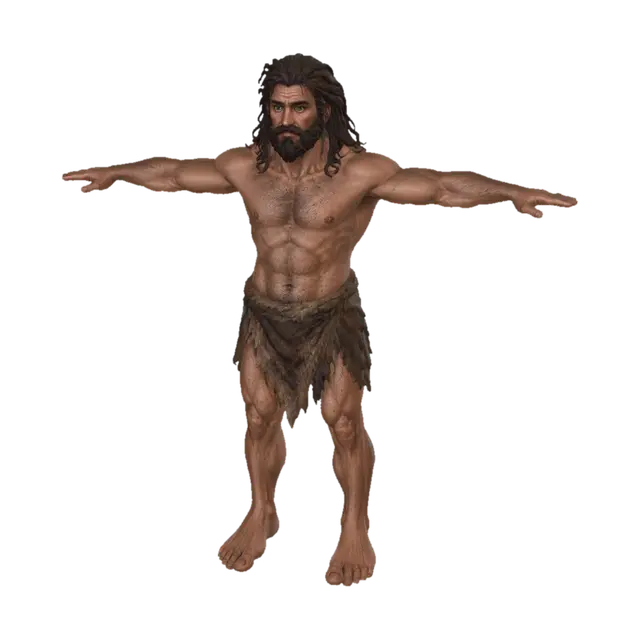 3D model for Caveman Warrior