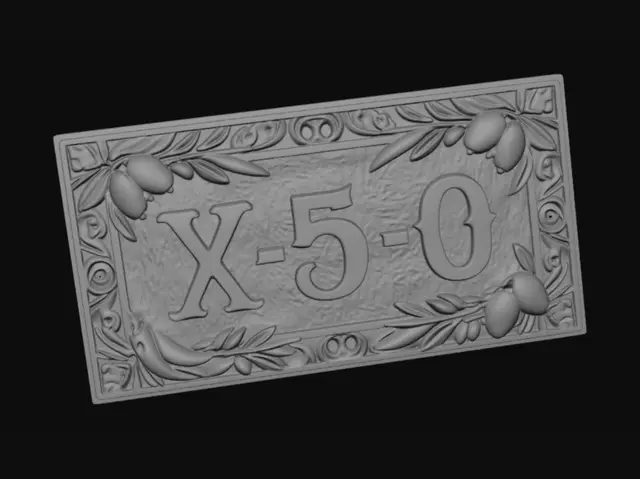 3D model for X-5-0 Ceramic Plaque