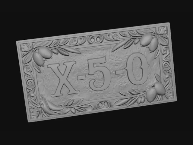 3D model for X-5-0 Ceramic Plaque