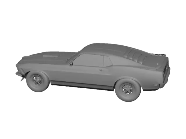 3D model for White Boss 302 Mustang