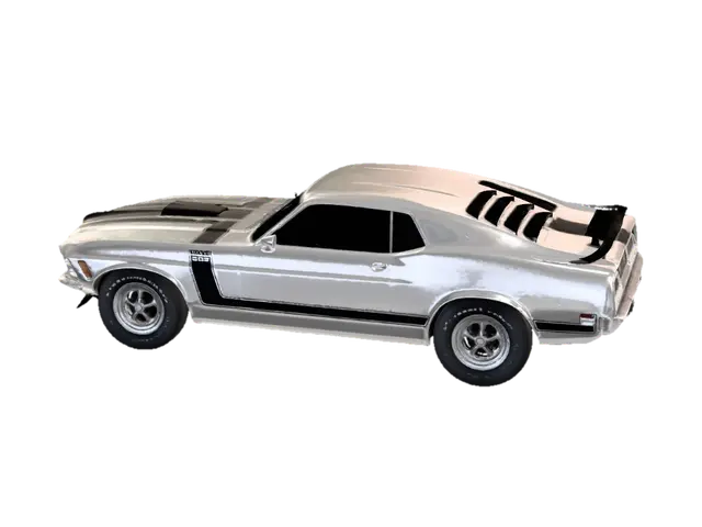 3D model for White Boss 302 Mustang
