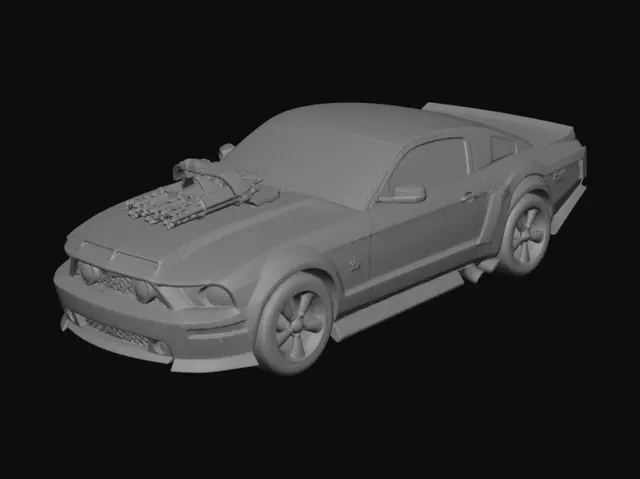 3D model for Wasteland Mustang