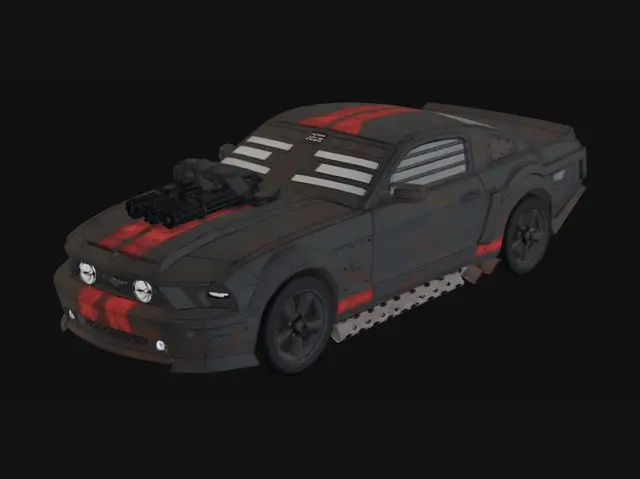 3D model for Wasteland Mustang