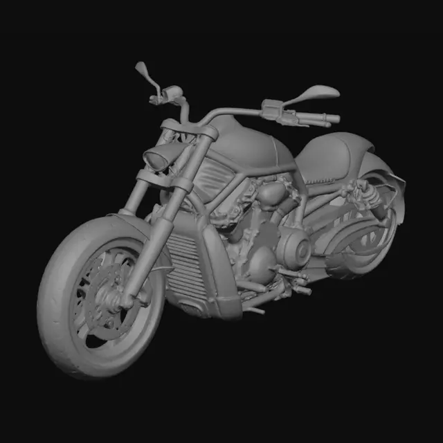 3D model for Midnight Chrome Chopper