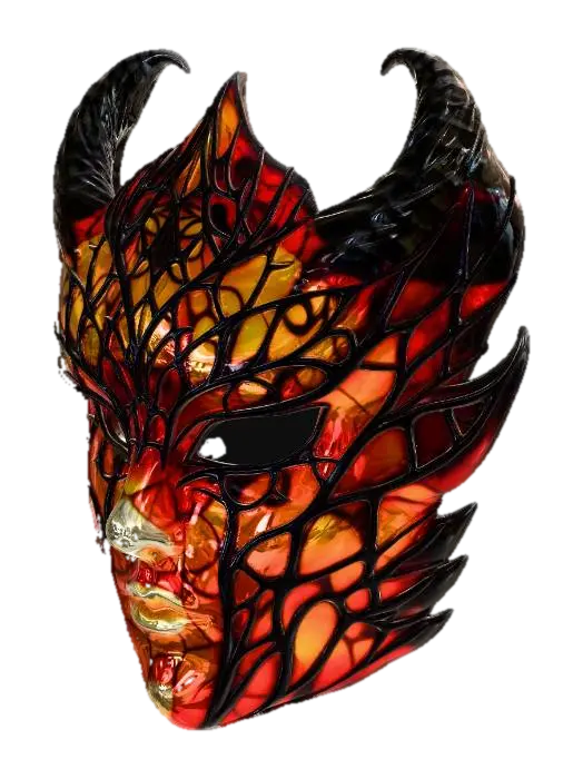 Inferno Mask - Lattice 3D model, vytvořený pomocí AI