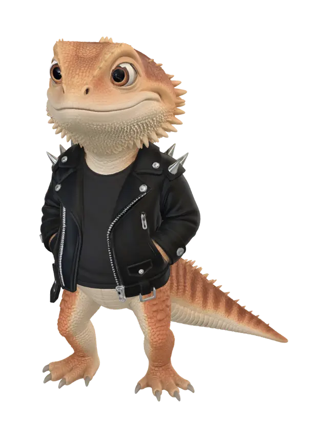 Rocker Rex 3D model, vytvořený pomocí AI