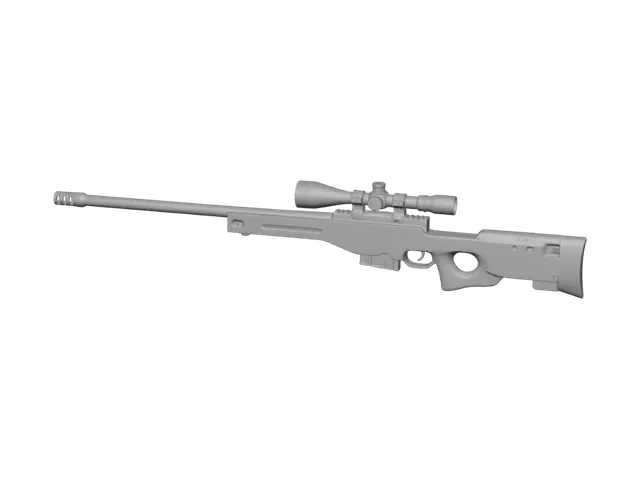 3D model for Scoped bolt-action sniper rifle