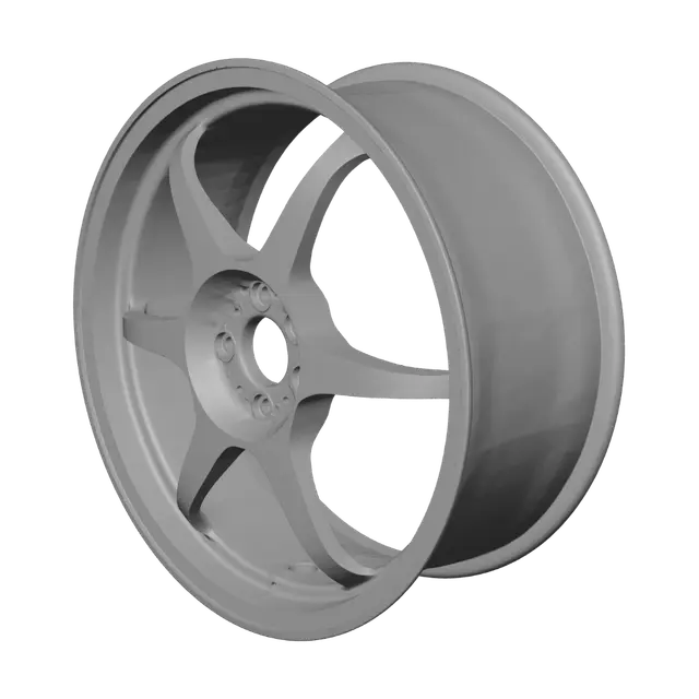 3D model for White Five-Spoke Alloy Wheel