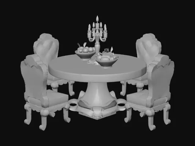 3D model for Mesa y sillas fancy pixel art