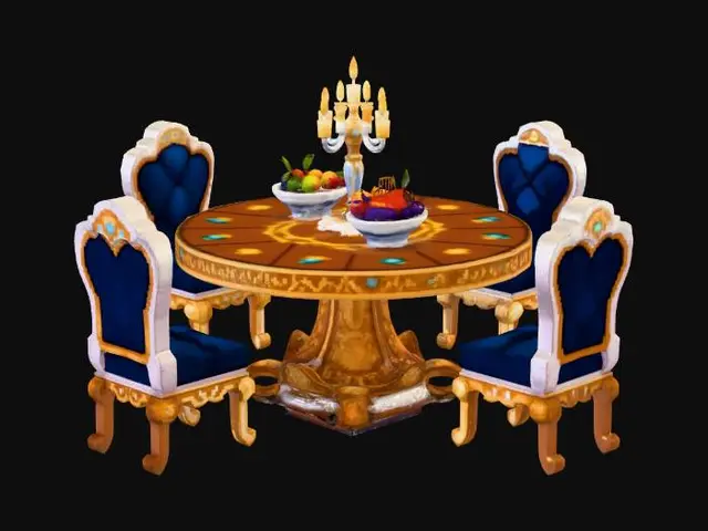 3D model for Mesa y sillas fancy pixel art