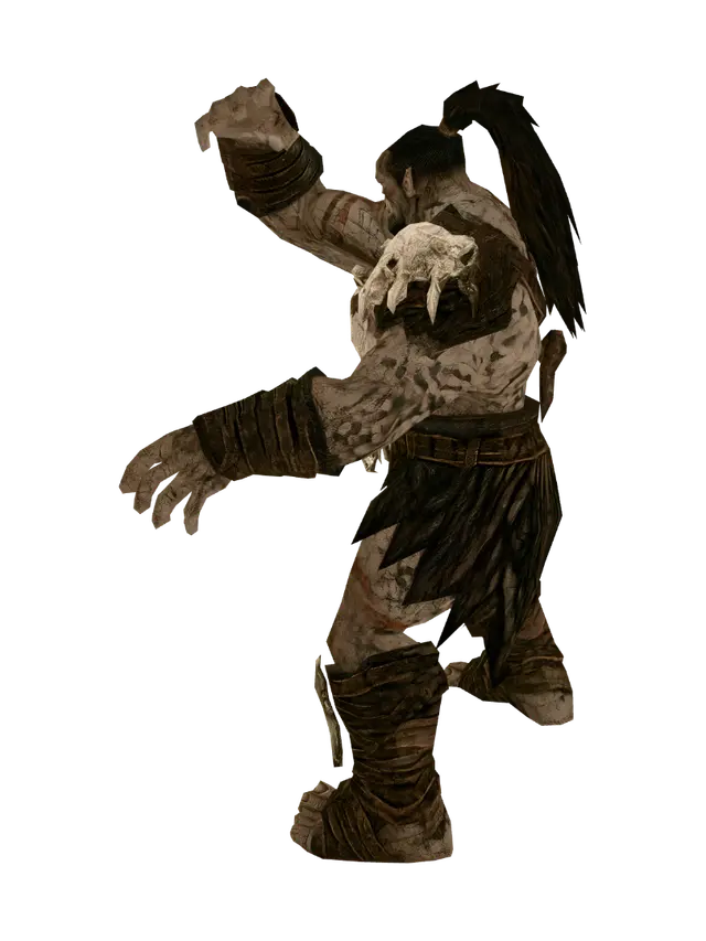 Bonebound Warlord 3D model, vytvořený pomocí AI