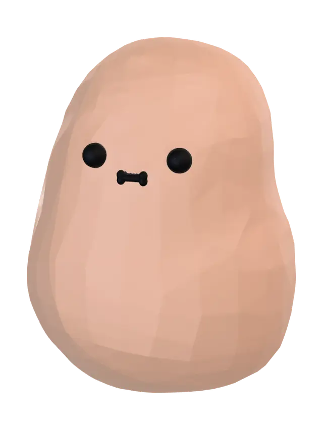 Potato Pal - Baking 3D model, vytvořený pomocí AI