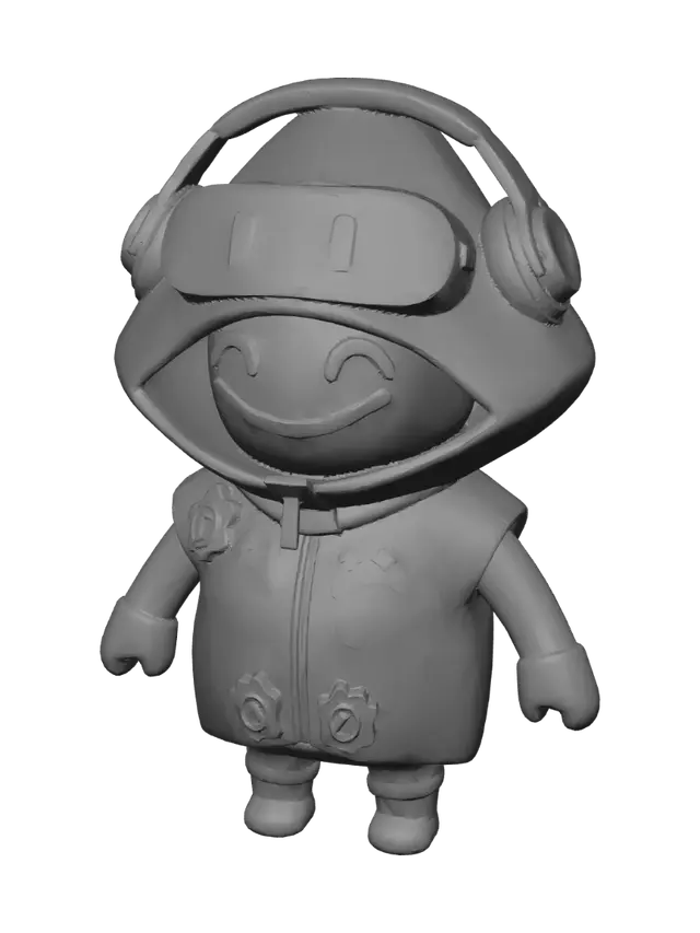 3D model for Neon Gamer Emoji