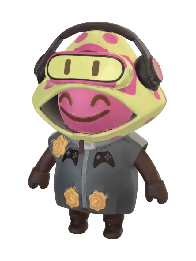 3D model for Neon Gamer Emoji