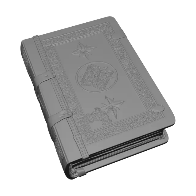 3D model for Antique leather-bound book