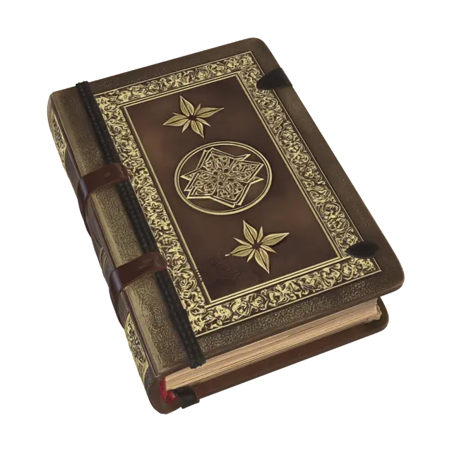 3D model for Antique leather-bound book