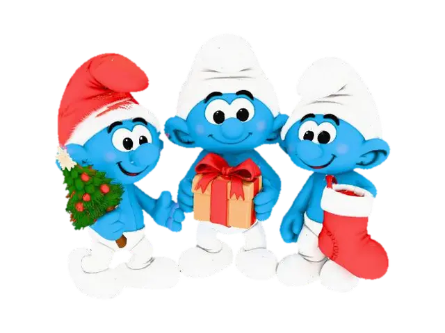 Smurfs Xmas Celebration, #Christmas2025# - Retextured 3D model, vytvořený pomocí AI