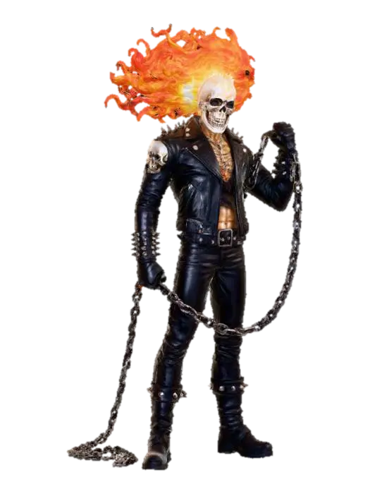 Flaming Spirit Rider - Ghostrider 3D model, vytvořený pomocí AI