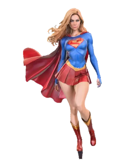 Heroic Figure in Flight 3D model, vytvořený pomocí AI